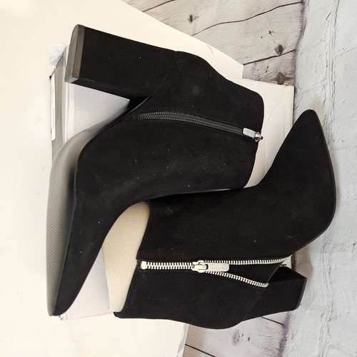 NIB Nine West Glorya Black 100% Leather Western Style Ankle Bootie Size 7.5M - Picture 12 of 14