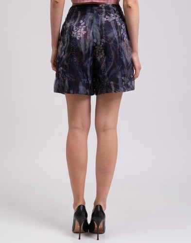 RRP €1115 GIORGIO ARMANI Tulle & Mulberry Silk Shorts IT44 US8 L Made in Italy - Picture 5 of 8