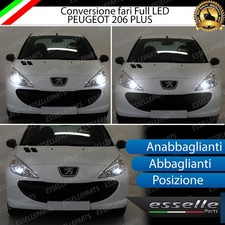 KIT FARI FULL LED PEUGEOT 206 PLUS ANABBAGLIANTI ABBAGLIANTI POSIZIONE LED 6000K