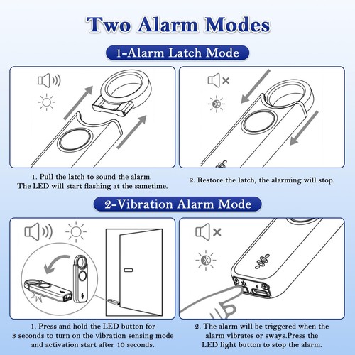 Personal Safety Alarm for Women, Teens, Elderly and Children 135dB -Rechargea... - Picture 4 of 7