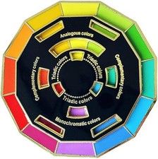 Creative Color Wheel Enamel Pin, the Spinning...