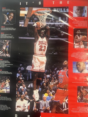 1996 Michael Jordan It's the Drive Chevy 22X37 Poster Chicago Bulls Basketball - Picture 8 of 13