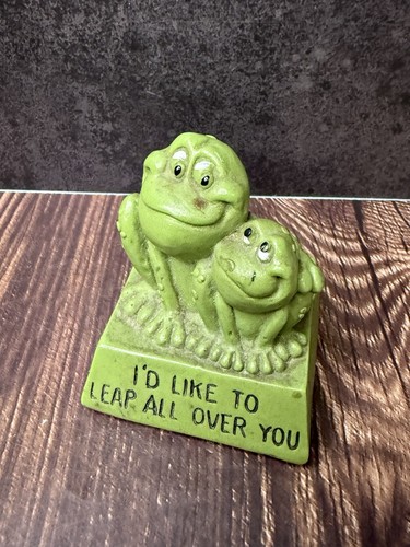 1974 Wallace Berrie Co Frog Figurine Made In USA  - Bild 8 von 9