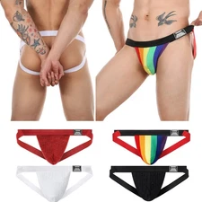 Men Jockstrap Sexy Briefs Thong Underwear G String Underpants Panties