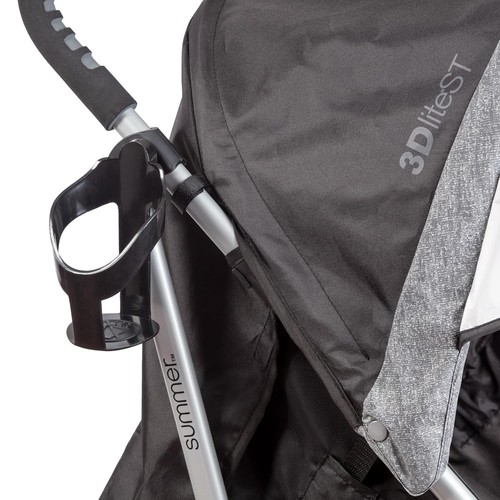 Summer Infant 3Dlite ST Convenience Stroller, Black & Gray - Gray/Black - Picture 11 of 12