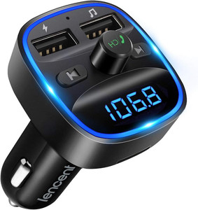 LENCENT Bluetooth FM Transmitter Auto Adapter Für Auto Radio Freisprecheinrich