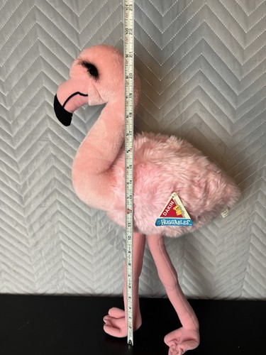 Vintage Large Dakin Huggables Standing Wired Flamingo Plush Stuffed Animal Tags - Picture 5 of 9