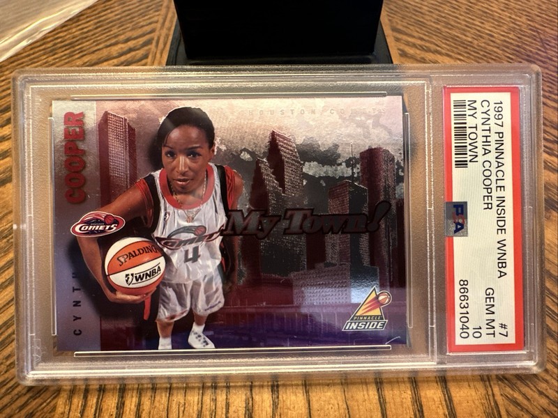 1997 PINNACLE INSIDE WNBA MY TOWN #7 CYNTHIA COOPER RC HOF PSA 10