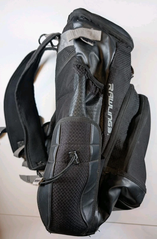 Rawlings Gold Series Backpack Baseball Softball Equipment Bag Black/Gray - Image 4 of 4