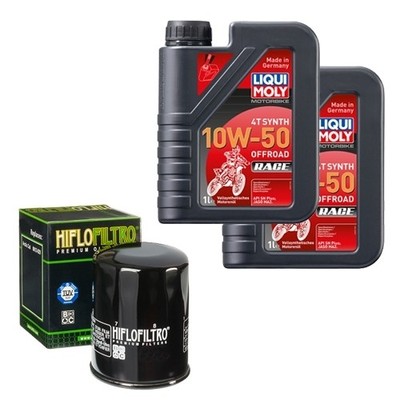 HiFlo Ölfilter Set LiMol 10W-50 Off. Race 2L für Arctic Cat Cat 650 H1 Bj.2007