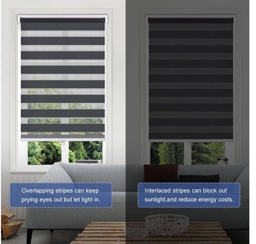 Cordless Zebra Blinds Roller Shades for Window Light Filtering 23.6” W 90”L New - Picture 2 of 4