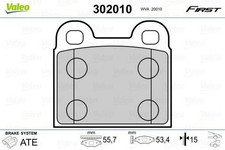VALEO 302010 Bremsbeläge Satz Vorne Hinten für VW Kaefer Typ 1 1500,1600 (31)
