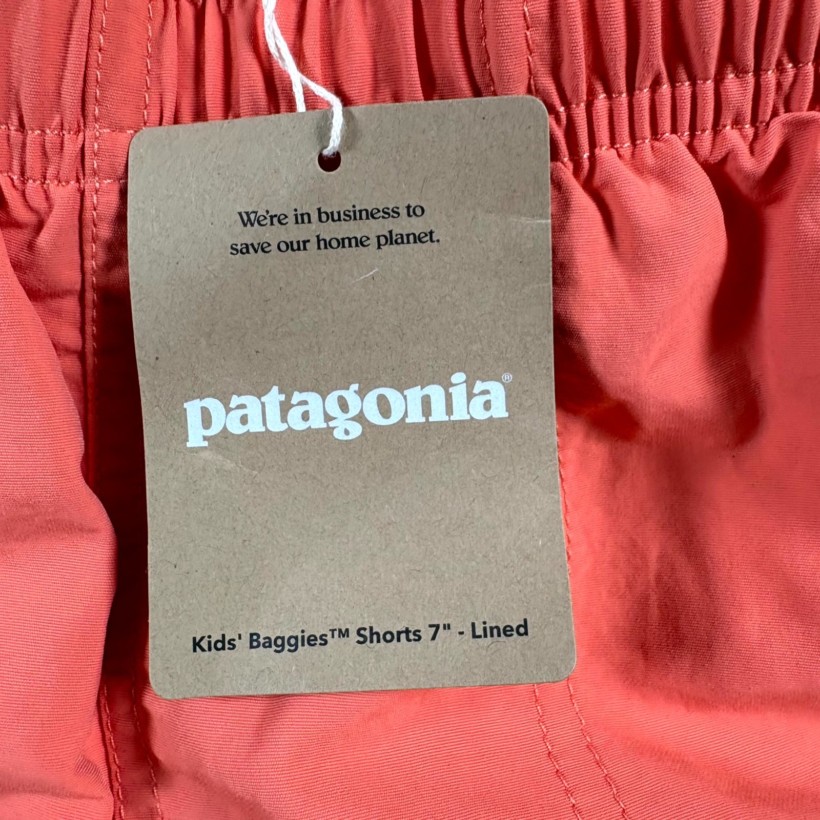 Patagonia 7" Baggies Shorts Boys L (12) Orange Mesh Lined Drawstring Outdoor thumbnail 3