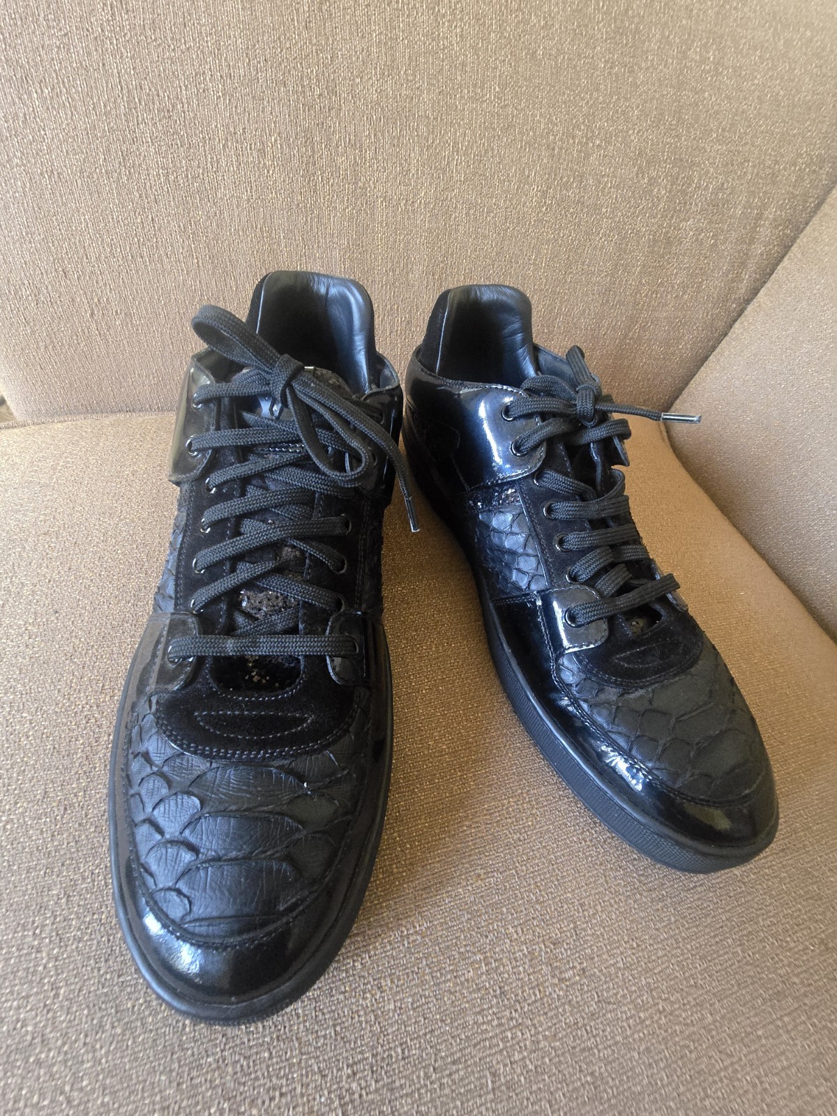 Louis Vuitton Black Python/Leather/Patent Leather… - image 5