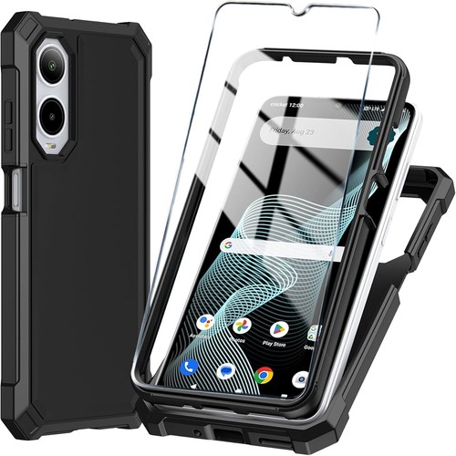 Phone Case/AT&T Verge Case with Tempered Glass Screen Cricket Icon 6 Green - Picture 9 of 14