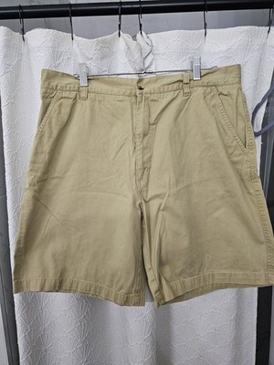 Men's Size 38 Flat Front 100% Cotton Khaki Shorts By Junktion West-Great Basic!