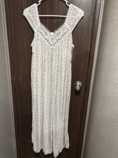 Miss Elaine Women's Silk Essence Sheer Floral Print Nightgown Size Small