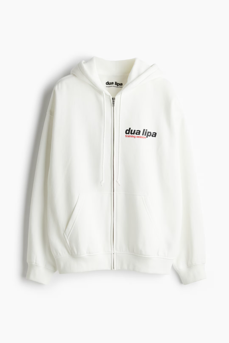 DUA LIPA x H&M ~ Training Season OVERSIZED ZIP HOODIE JACKET Sz