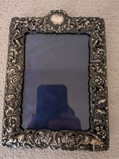 Victorian William Comyns Sterling Frame Cherubs Lions Rats Deer Flowers 1899