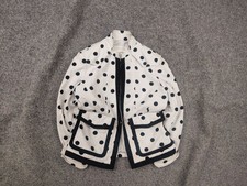 Valentino Roman Vintage Blazer Pocket jacket cotton white with black polka dots