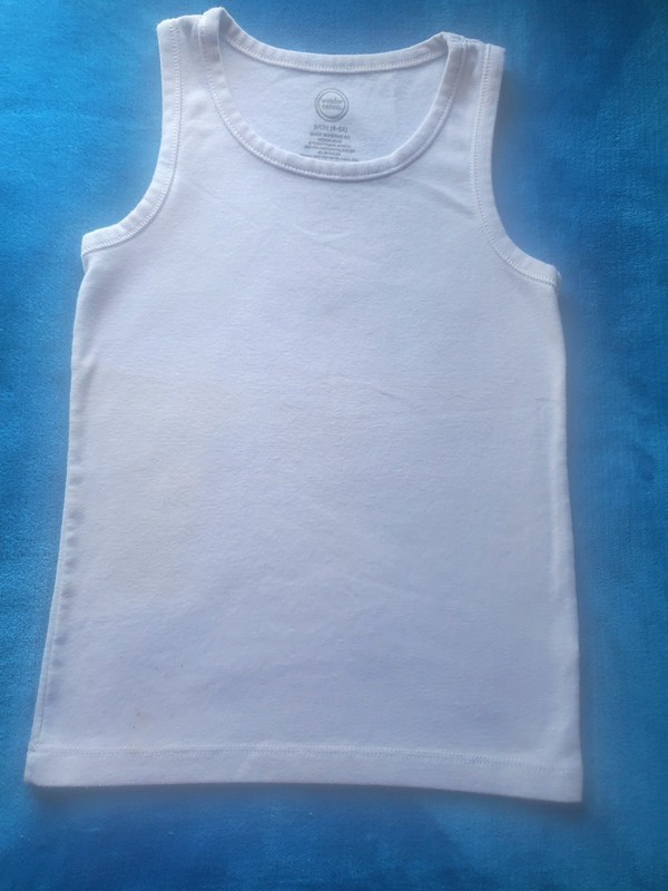 Wonder Nation Girls White Cotton Sleeveless Tank Top Size 6