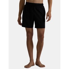 George Big Men's Black Soot Above the Knee Basic Swim Shorts - Size: L 36-38 