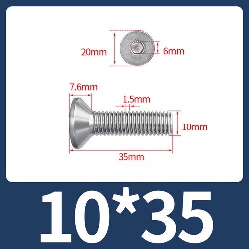 TORNILLOS AVELLANADOS M1 M2 M3 A M12 CSK ALLEN LLAVE PERNOS A2 ACERO INOXIDABLE - Imagen 179 de 213