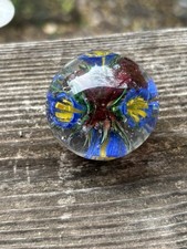 handmade art glass marble  multi-fiori  By Sara Sally LaGrand
