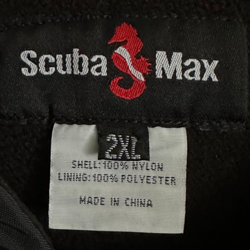 Parka da bagno con cappuccio foderato in morbido pile Scuba Max nero 2XL nuovo senza etichette - Foto 7 di 7