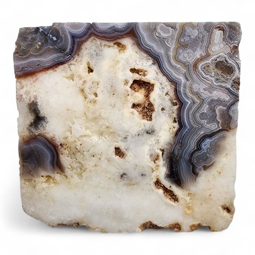 Pietra grezza faccia agata pizzo bolla 1 libbra 5,3 oz. - Foto 1 di 5