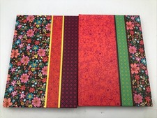 2- Notebook Hardcover Journals Lined Brown Pages Floral Patterns