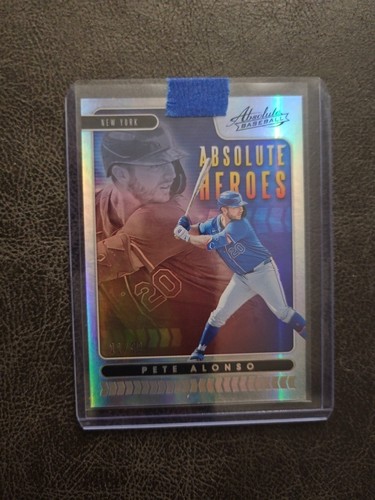 2020 PANINI ABSOLUTE PETE ALONSO ABSOLUTE HEROES SILVER PARALLEL #/99 NY METS 