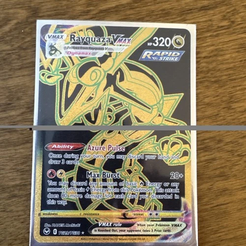 Pokémon TCG Rayquaza VMAX Holo Ultra Rare Card TG29/TG30