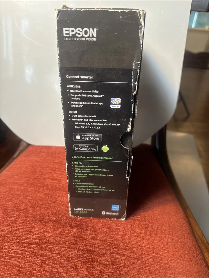 Impresora de etiquetas portátil Epson Labelworks LW-600P Bluetooth NUEVA Foto 4 de 4