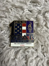 Vintage Atlanta 1996 Olympics Countdown Pin July  19, 1995 "1 Year And Counting"