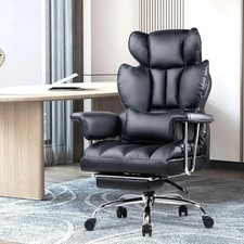 Efomao Desk Office Chair, Big and Tall PU Leather Ergonomic Office Chair, 200KG 