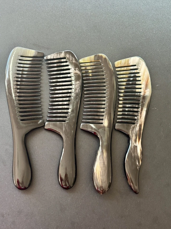 US Local 100% Natural Anti Static Buffalo Horn Large Comb (Wide Tooth) - Gift - Image 2 of 3