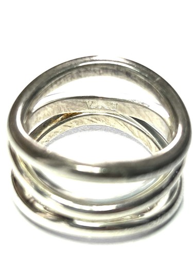 Emporio Armani Silver Wave Ring - Picture 3 of 4