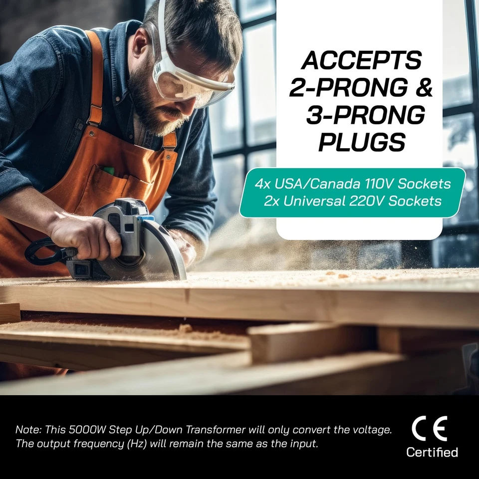 5000 Watt Voltage Transformer Converter with Builtin Regulator - Step Up/Down... - Image 4 of 4