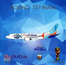 PHX04501 1:400 Phoenix Model FlyDubai B737 Max 8 Reg #A6-FKA 'Vamos Argentina!'