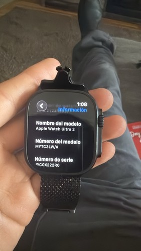 Unlocked Apple Watch Ultra 2 49MM Black Titanium Titanium Milanese Loop A2986 - Picture 6 of 7