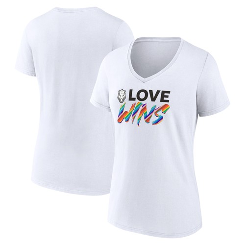 Damen T-Shirt weiß Arkansas Razorbacks Love Wins V-Ausschnitt