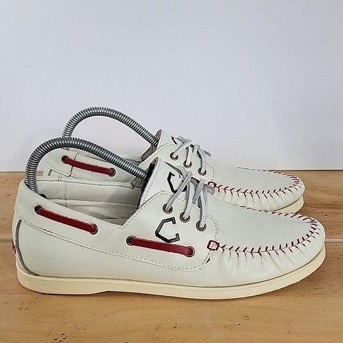 Command Athletics Herren Leder Baseball Bootsschuh Limited Edition weiß rot Größe 7 - Bild 2 von 12