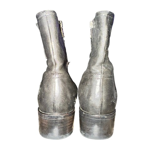 Frye Lynn Militär kurze Stiefel Damengröße 8 B schwarz Leder seitlicher Reißverschluss Schuhe - Bild 5 von 9