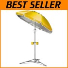 Lightweight 60" Round Sun Shade Umbrella with Instant Adjustable Height - Yellow