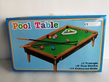 BILIARDINO PLASTICA 11 BIGLIE 2 STECCHE TRIANGOLO ANNI'80