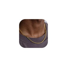 Cuban Link Chain for Men, 14K Gold Plated Cuban Chain Necklaces 3mm, Hip hop ...