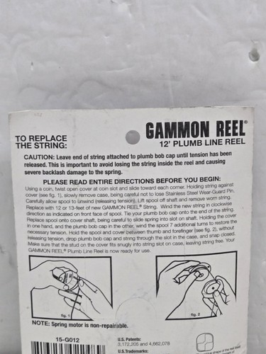 Gannon Reel 12' Construction plumb Line Reel - Picture 6 of 7