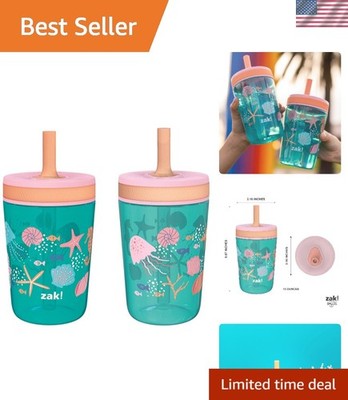 Kelso 15 oz Tumbler Set, Shells Leak-Proof Screw-On Lid with Straw Made of Du...
