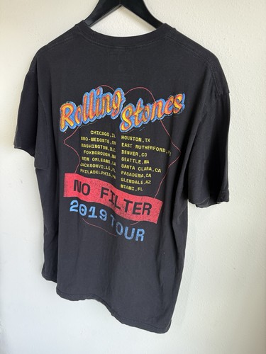 Camiseta Rolling Stones Hombre Talla XL Negra 2019 No Filter Tour - Imagen 4 de 11